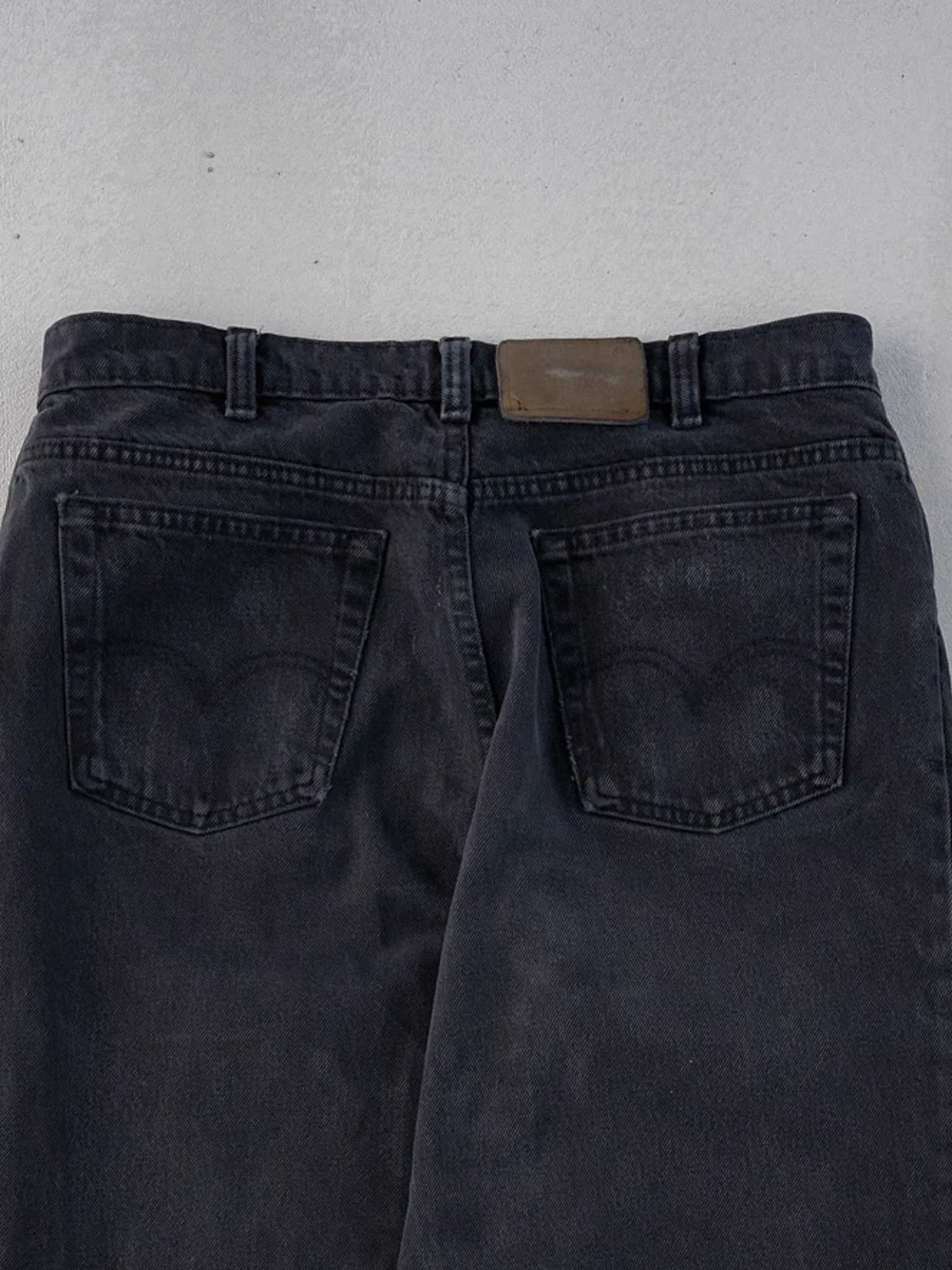 Vintage 70s Washed Black Levi's 566 Denim Jeans (33x32) sold by Rebalance Vintage product image thumbnail 3