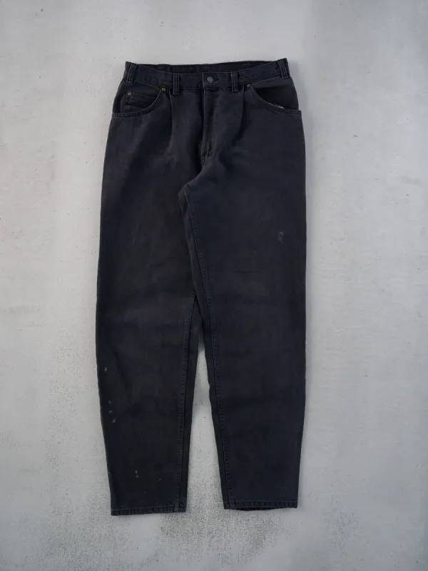 Vintage 70s Washed Black Levi's 566 Denim Jeans (33x32) sold by Rebalance Vintage