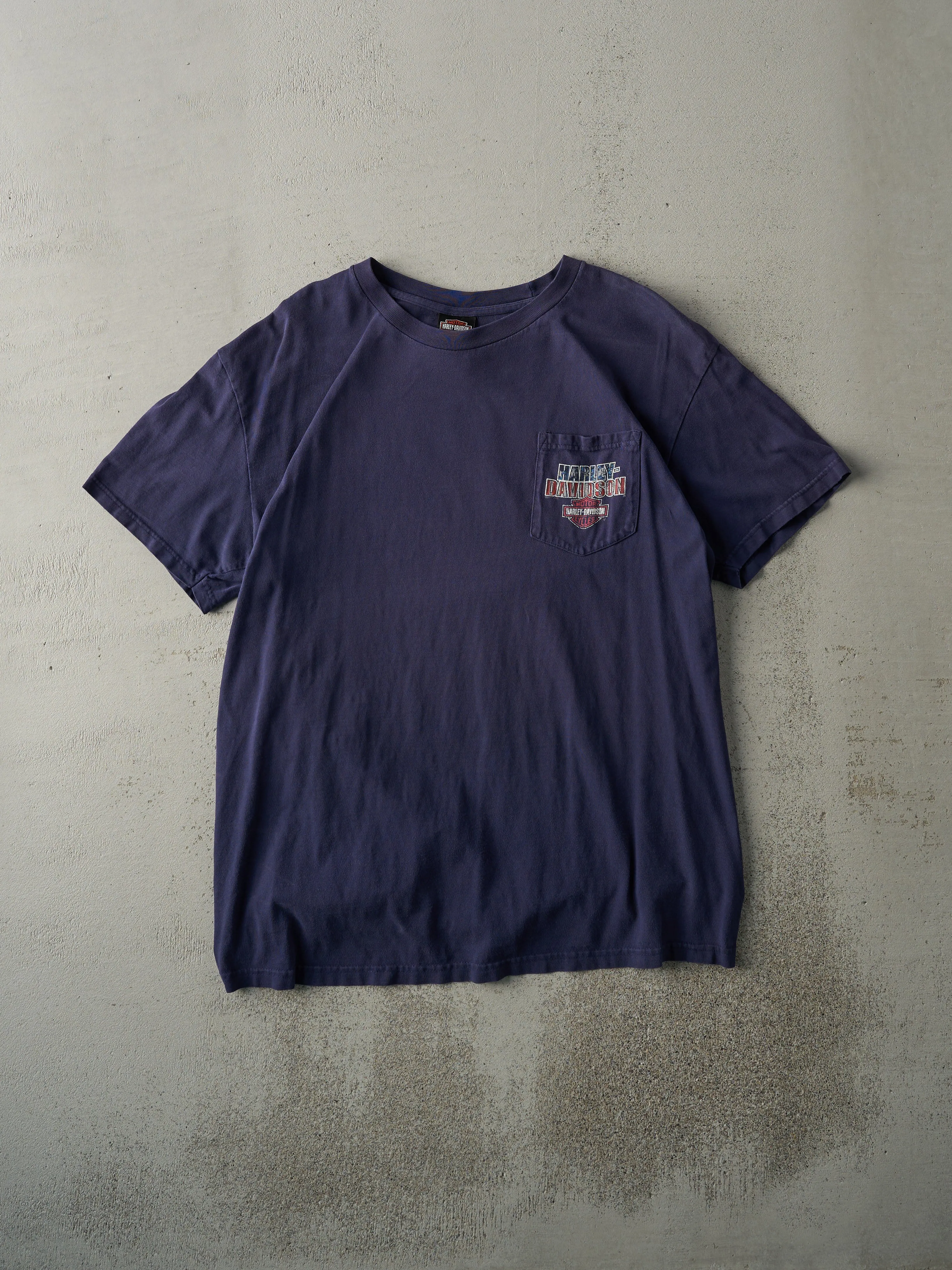 Vintage 11' Navy Blue Lexington KY Harley Davidson Pocket Tee (M) sold by Rebalance Vintage product image thumbnail 2