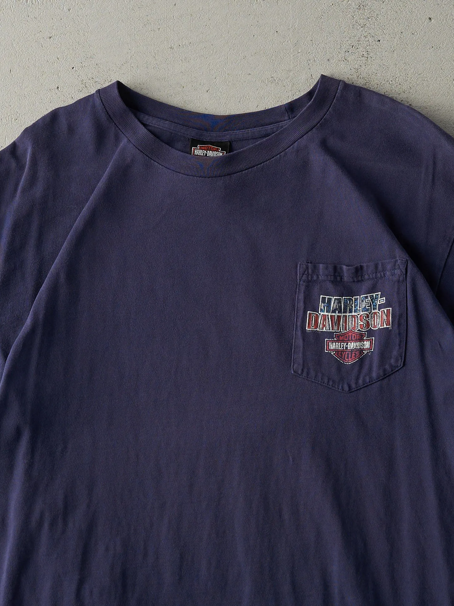 Vintage 11' Navy Blue Lexington KY Harley Davidson Pocket Tee (M) sold by Rebalance Vintage product image thumbnail 3