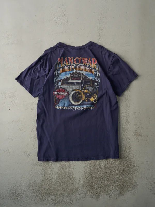 Vintage 11' Navy Blue Lexington KY Harley Davidson Pocket Tee (M) sold by Rebalance Vintage