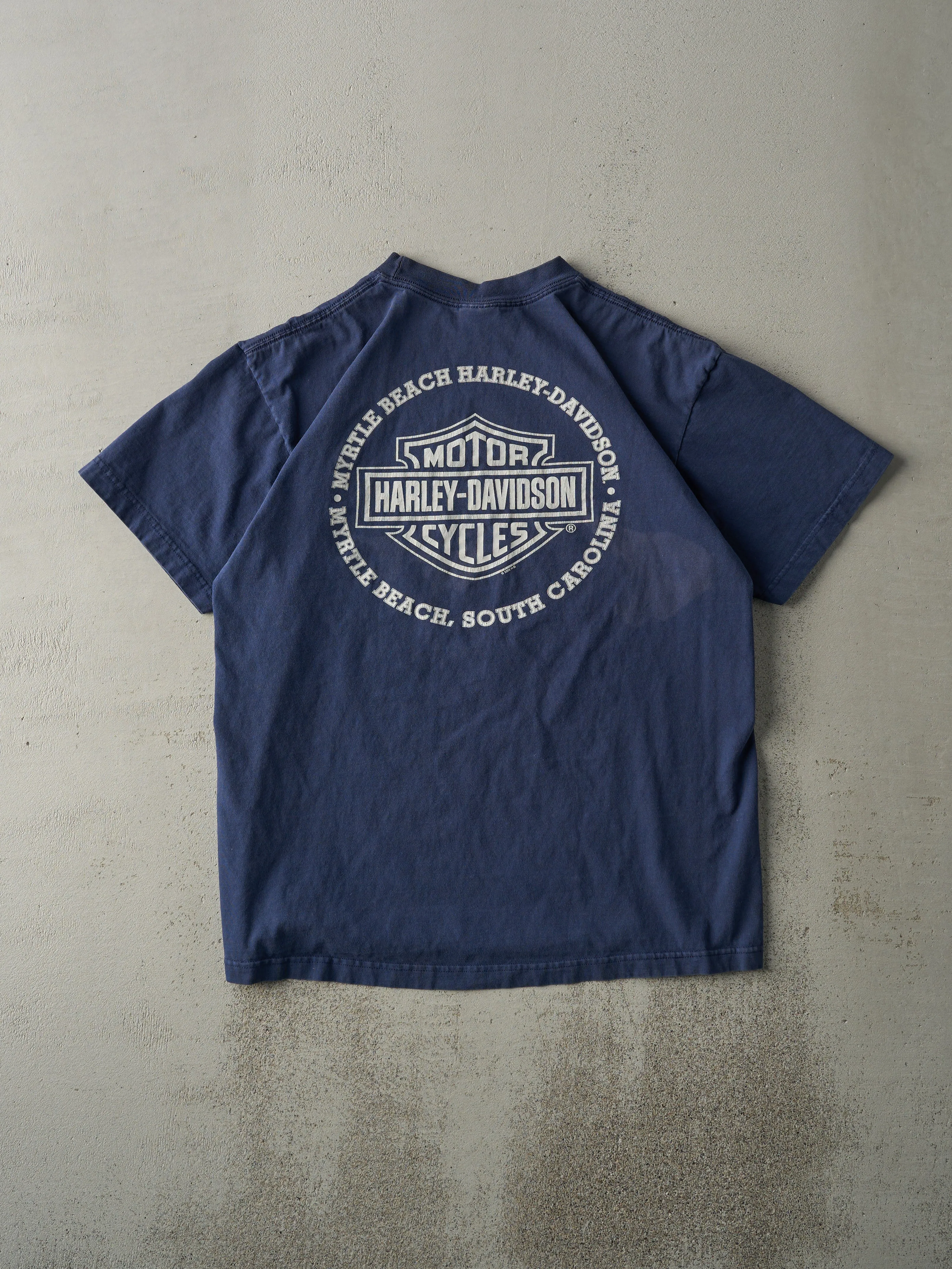 Vintage 08' Navy Blue Myrtle Beach Lighting Harley Davidson Tee (M/L) sold by Rebalance Vintage product image thumbnail 2