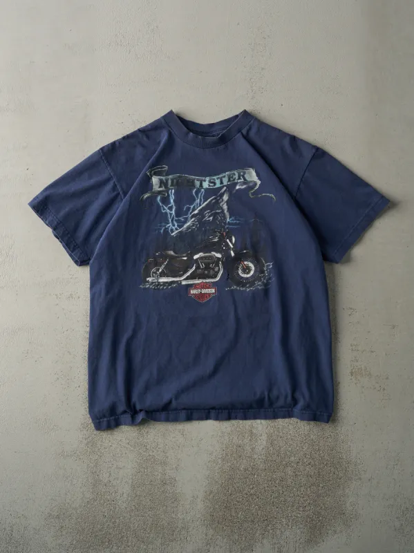 Vintage 08' Navy Blue Myrtle Beach Lighting Harley Davidson Tee (M/L) sold by Rebalance Vintage