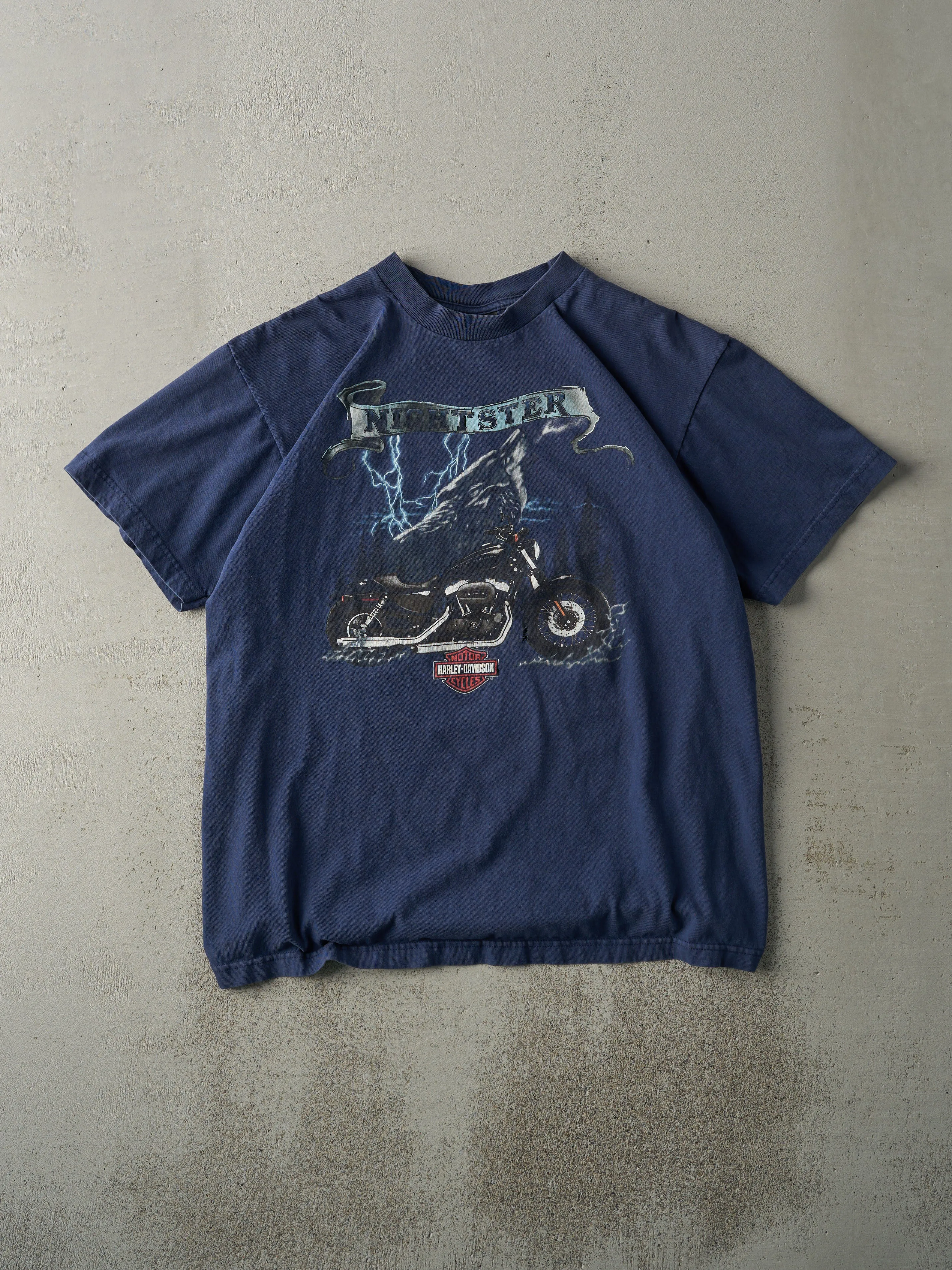 Vintage 08' Navy Blue Myrtle Beach Lighting Harley Davidson Tee (M/L) sold by Rebalance Vintage