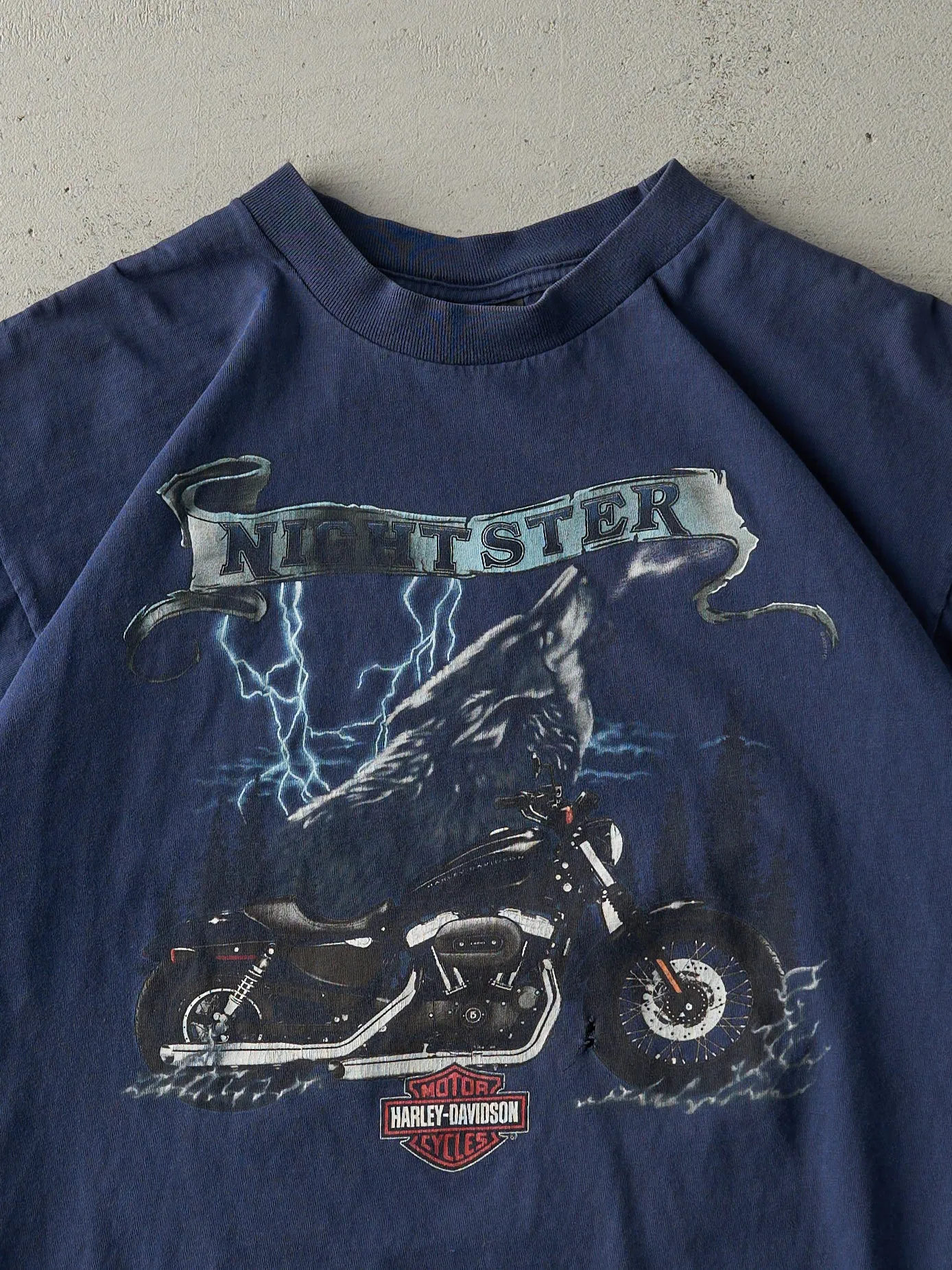 Vintage 08' Navy Blue Myrtle Beach Lighting Harley Davidson Tee (M/L) sold by Rebalance Vintage product image thumbnail 3
