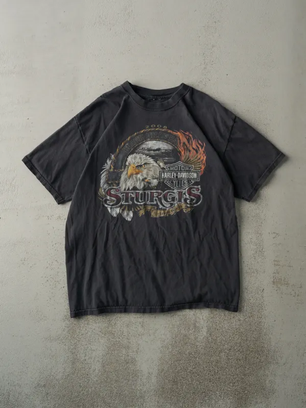 Vintage 08' Black Sturgis Black Hills Rally Harley Davidson Tee (M) sold by Rebalance Vintage