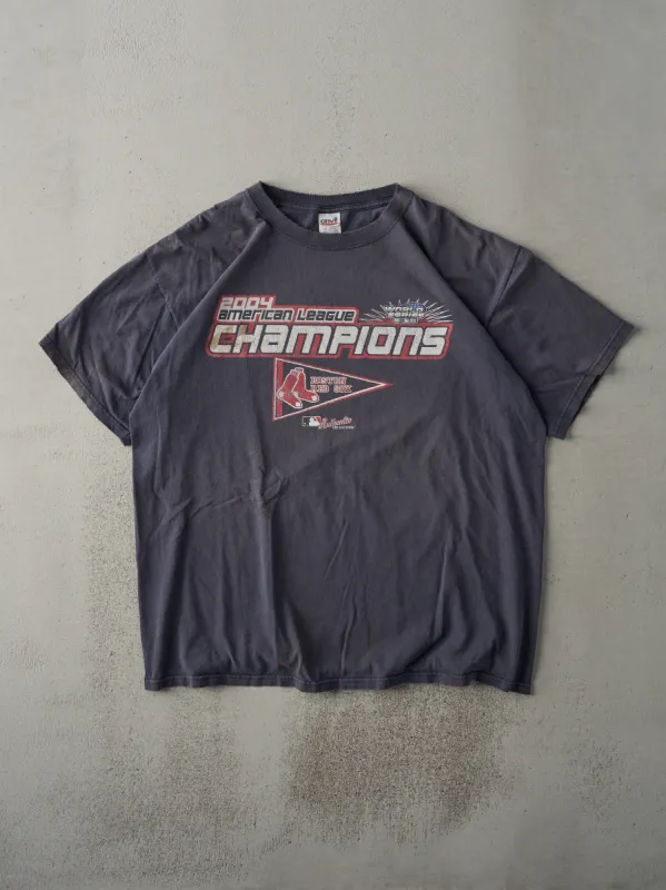 Vintage 04' Navy American League Champions Boston Red Socks Tee (L) sold by Rebalance Vintage