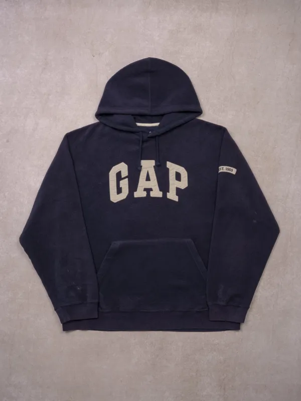 Vintage 90s Navy Blue Gap Fleece Hoodie (L) sold by Rebalance Vintage