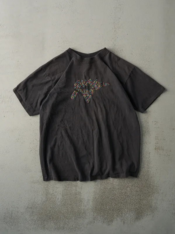 Vintage 90s Faded Black Guess Logo Tee (M/L) sold by Rebalance Vintage