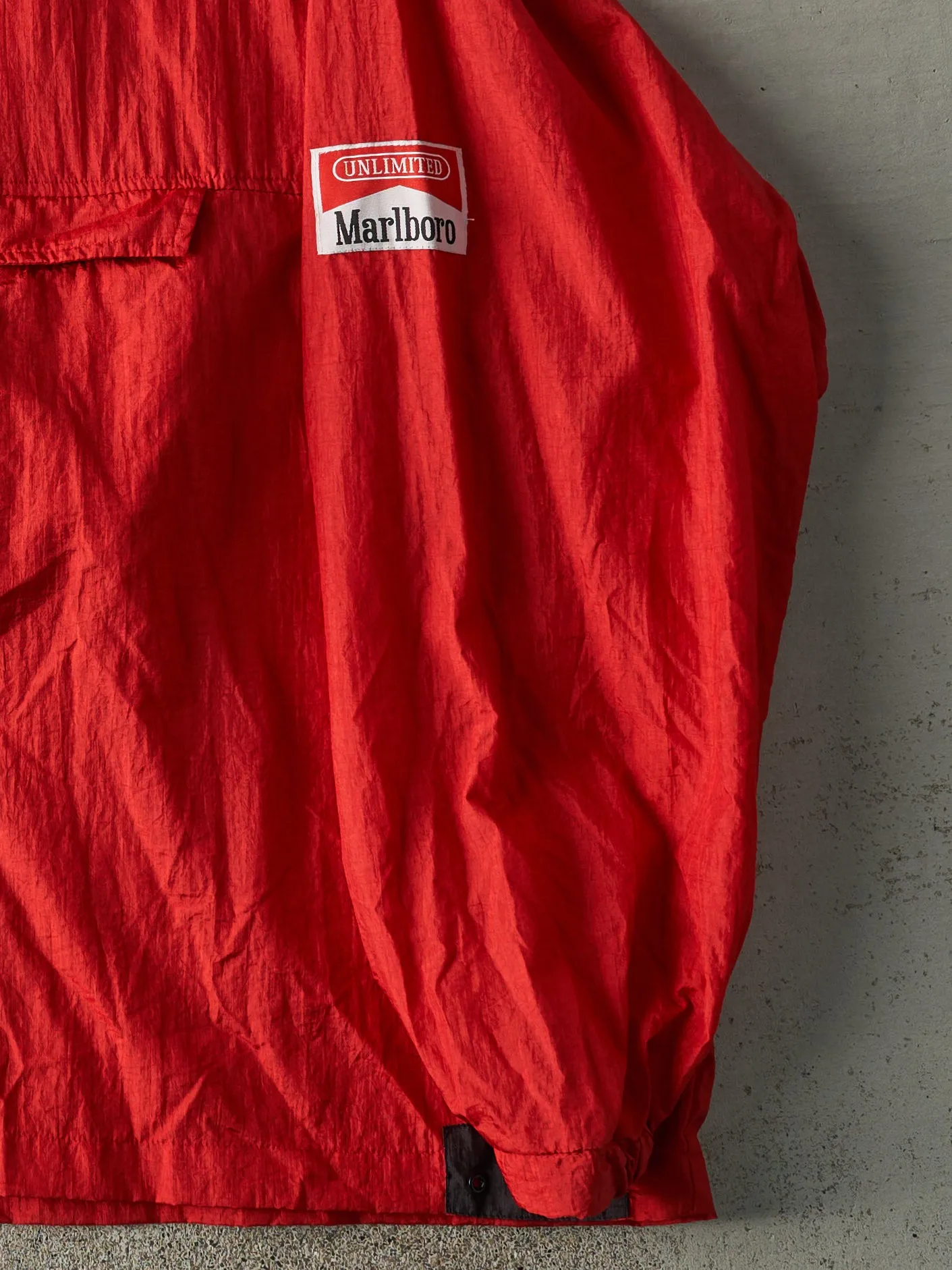 Vintage 90s Red Marlboro Windbreaker Jacket (XL) sold by Rebalance Vintage product image thumbnail 3