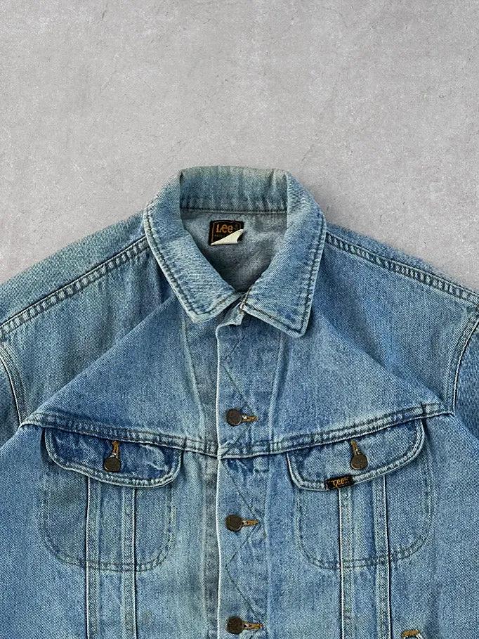Vintage 90s Light Blue Lee Collared Denim Jacket (L) sold by Rebalance Vintage product image thumbnail 2