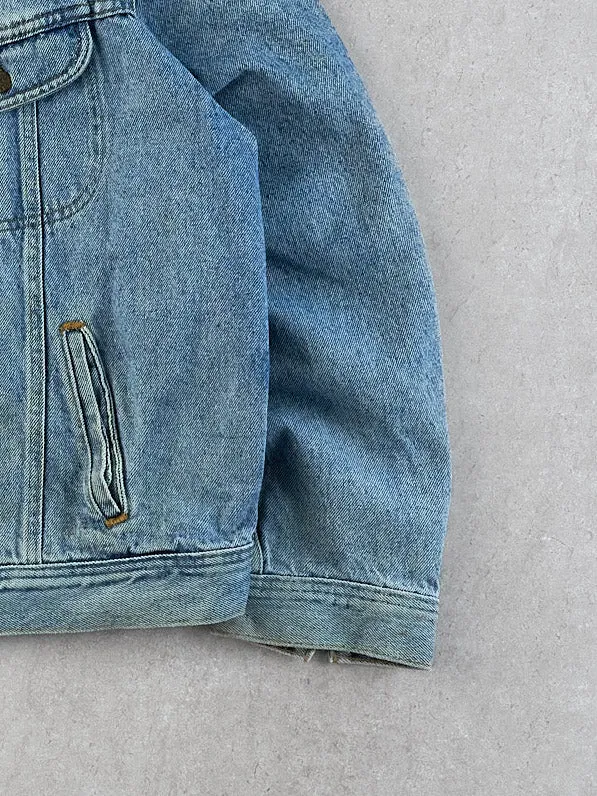 Vintage 90s Light Blue Lee Collared Denim Jacket (L) sold by Rebalance Vintage product image thumbnail 3