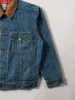 Vintage 90s Blue Denim Marlboro Denim Collared Jacket (L) sold by Rebalance Vintage