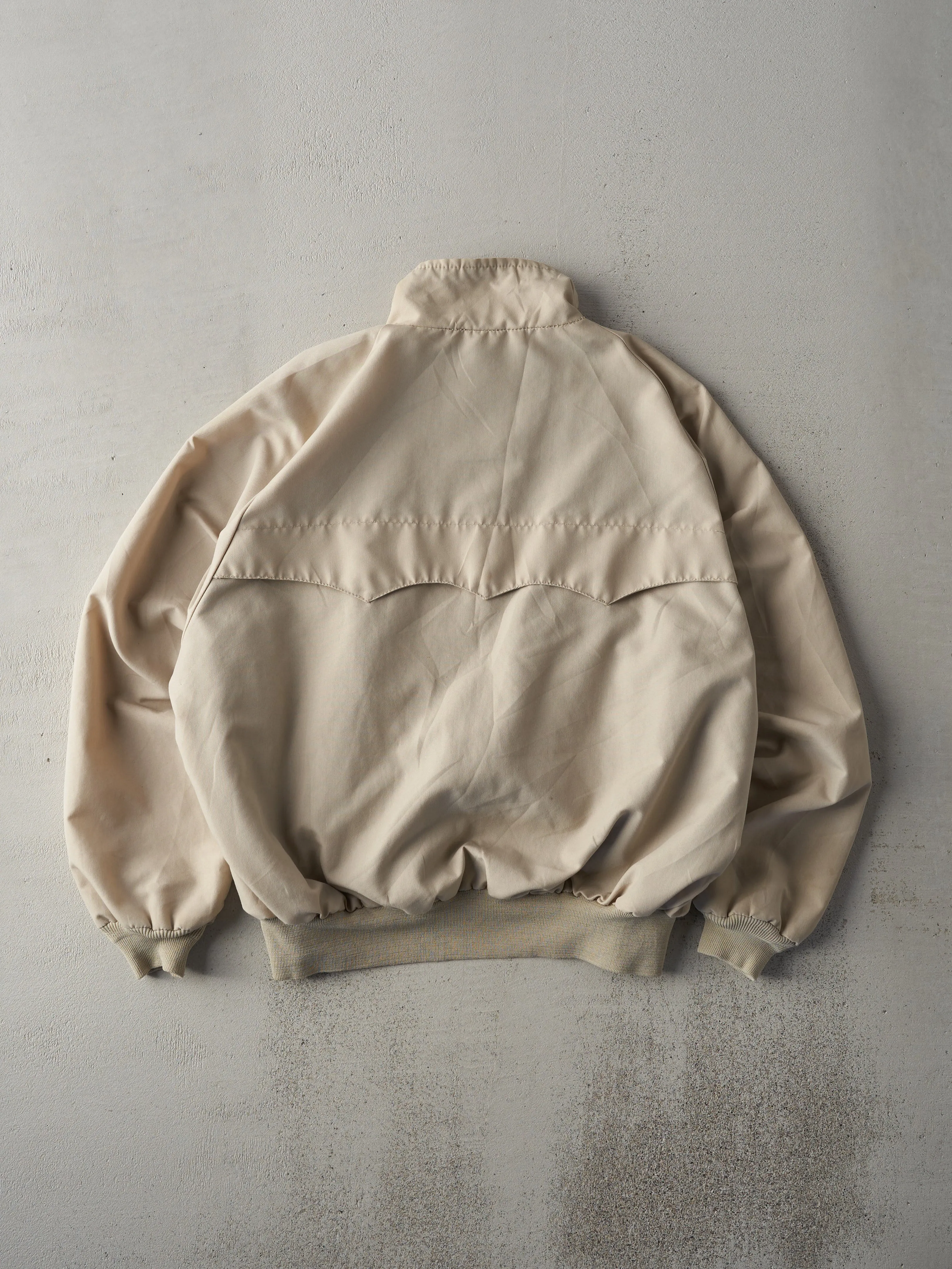 Vintage 70s Beige American Jac Flannel Lined Harrington Jacket (L) sold by Rebalance Vintage product image thumbnail 2