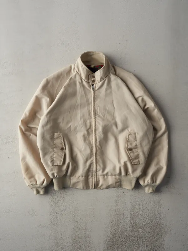 Vintage 70s Beige American Jac Flannel Lined Harrington Jacket (L) sold by Rebalance Vintage