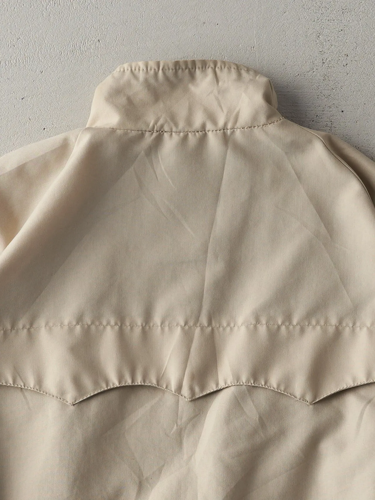 Vintage 70s Beige American Jac Flannel Lined Harrington Jacket (L) sold by Rebalance Vintage product image thumbnail 4