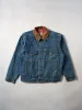 Vintage 90s Blue Denim Marlboro Denim Collared Jacket (L) sold by Rebalance Vintage