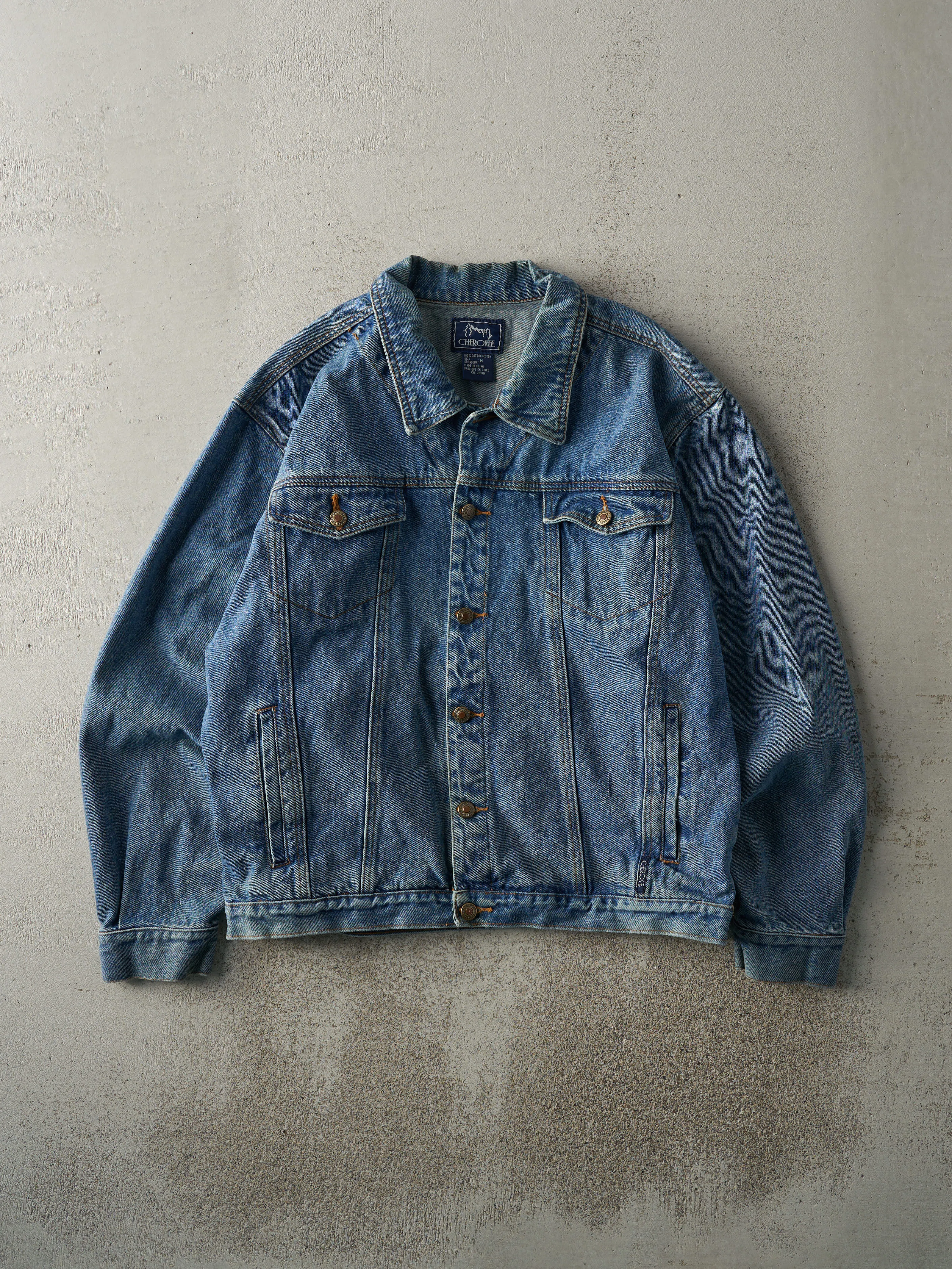 Vintage 90s Mid Wash Cherokee Denim Jacket (M) sold by Rebalance Vintage