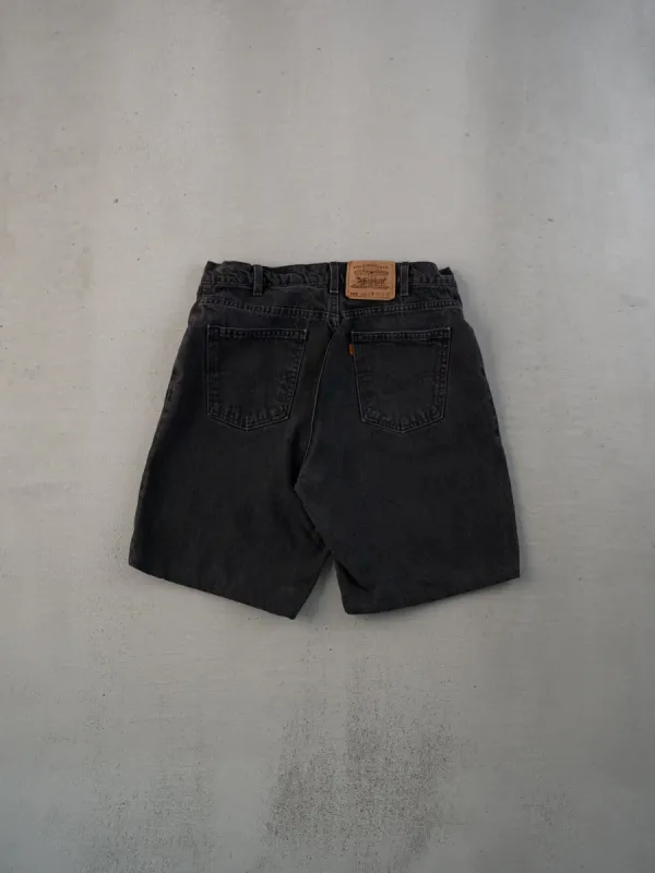 Vintage 70s Black Levi's 560 Denim Shorts (34x9) sold by Rebalance Vintage