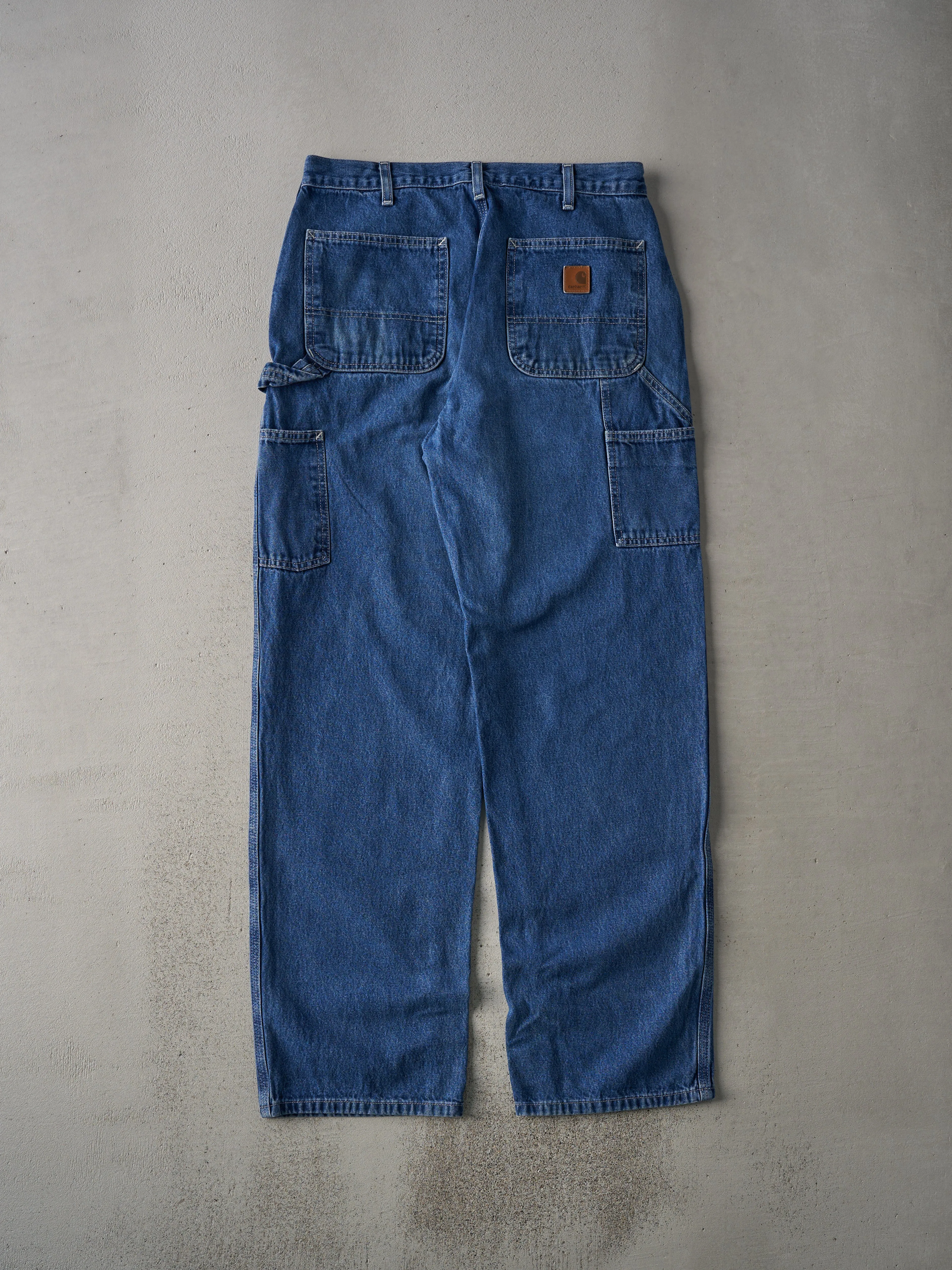 Vintage 90s Mid Wash Carhartt Dungaree Carpenter Jeans (33x33) sold by Rebalance Vintage product image thumbnail 2
