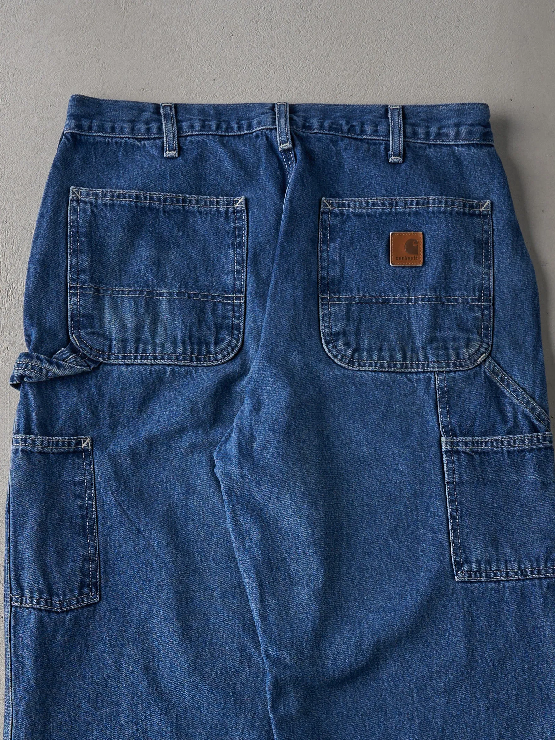 Vintage 90s Mid Wash Carhartt Dungaree Carpenter Jeans (33x33) sold by Rebalance Vintage product image thumbnail 4