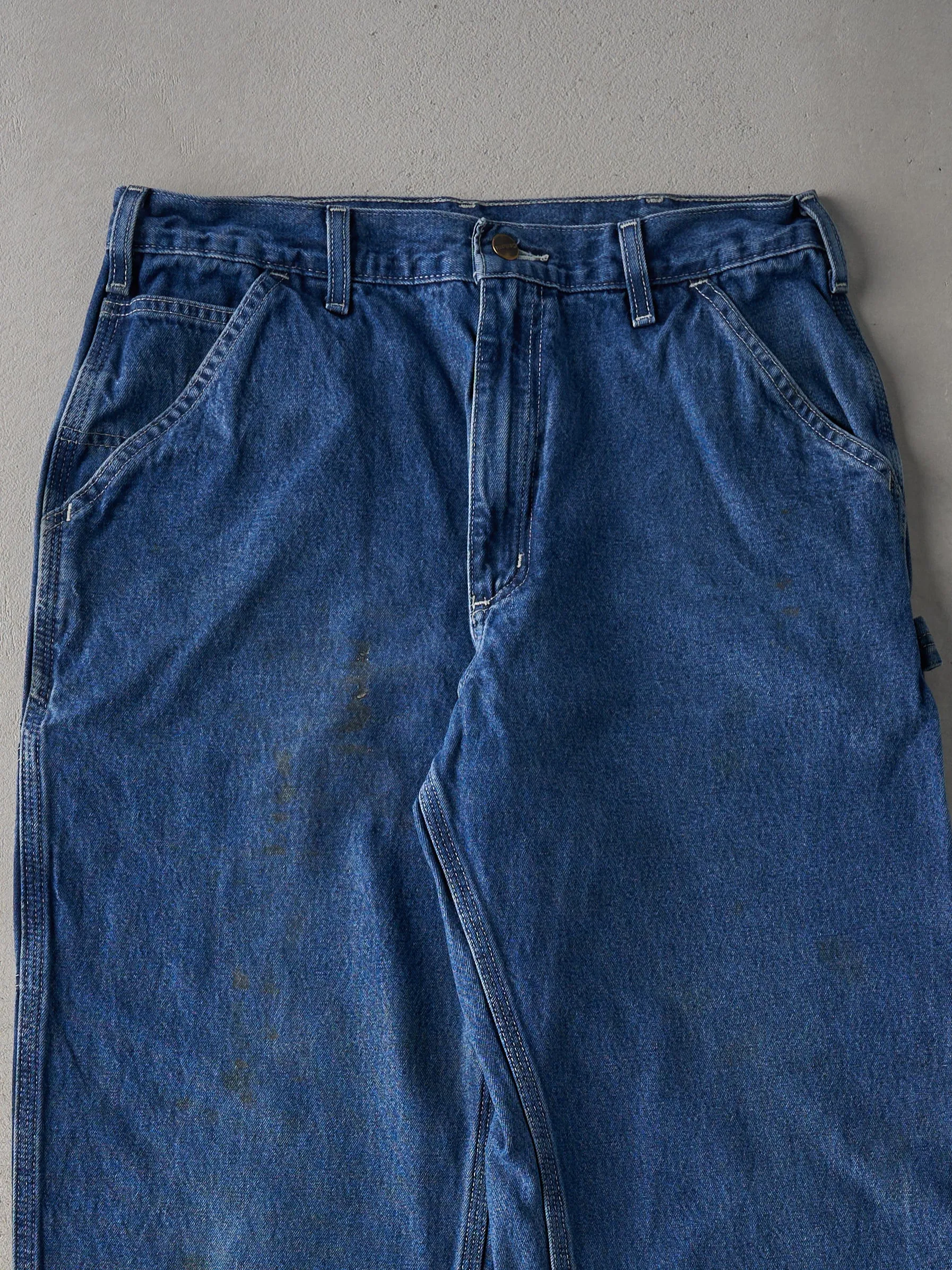 Vintage 90s Mid Wash Carhartt Dungaree Carpenter Jeans (33x33) sold by Rebalance Vintage product image thumbnail 3