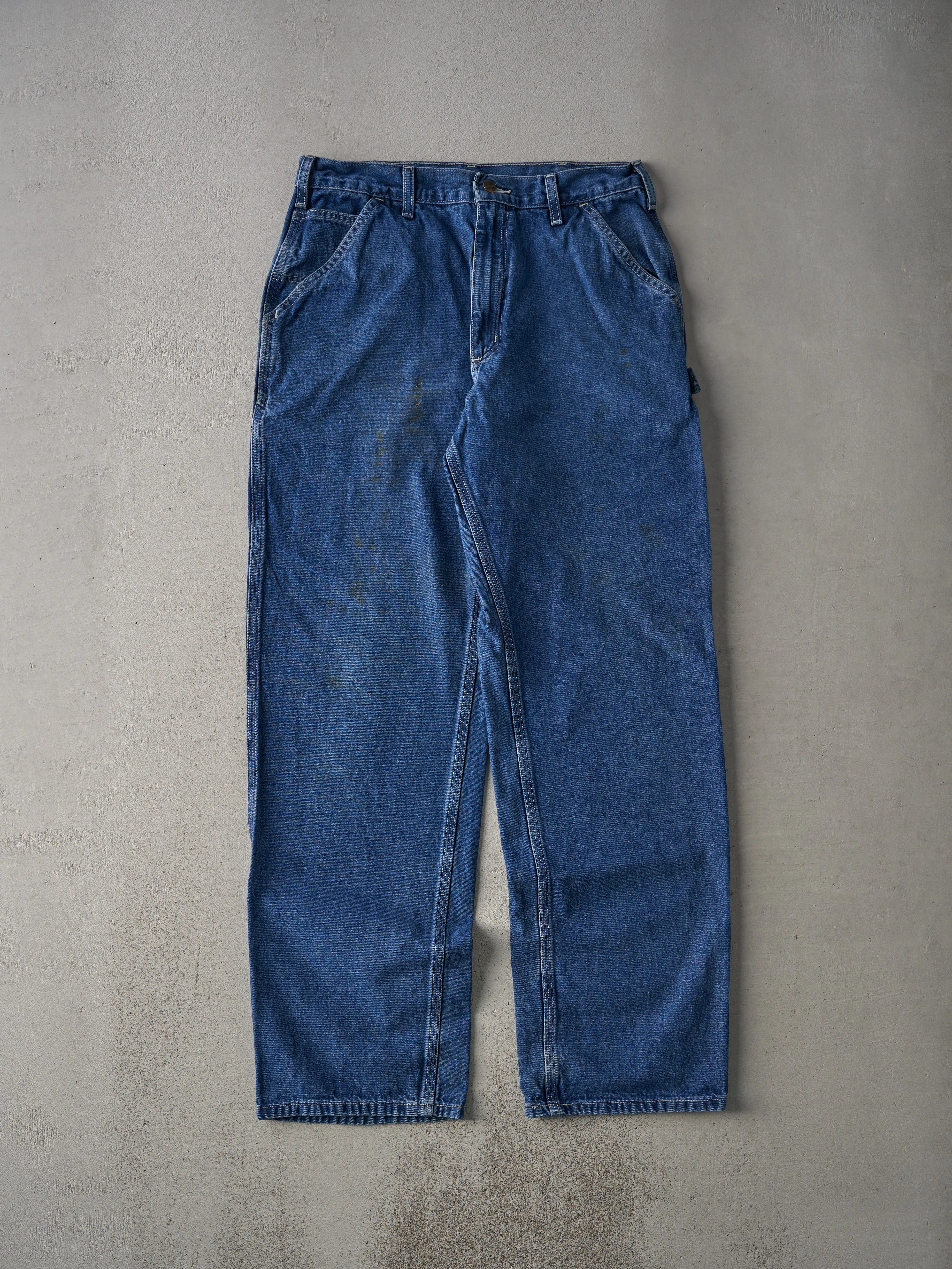 Vintage 90s Mid Wash Carhartt Dungaree Carpenter Jeans (33x33) sold by Rebalance Vintage