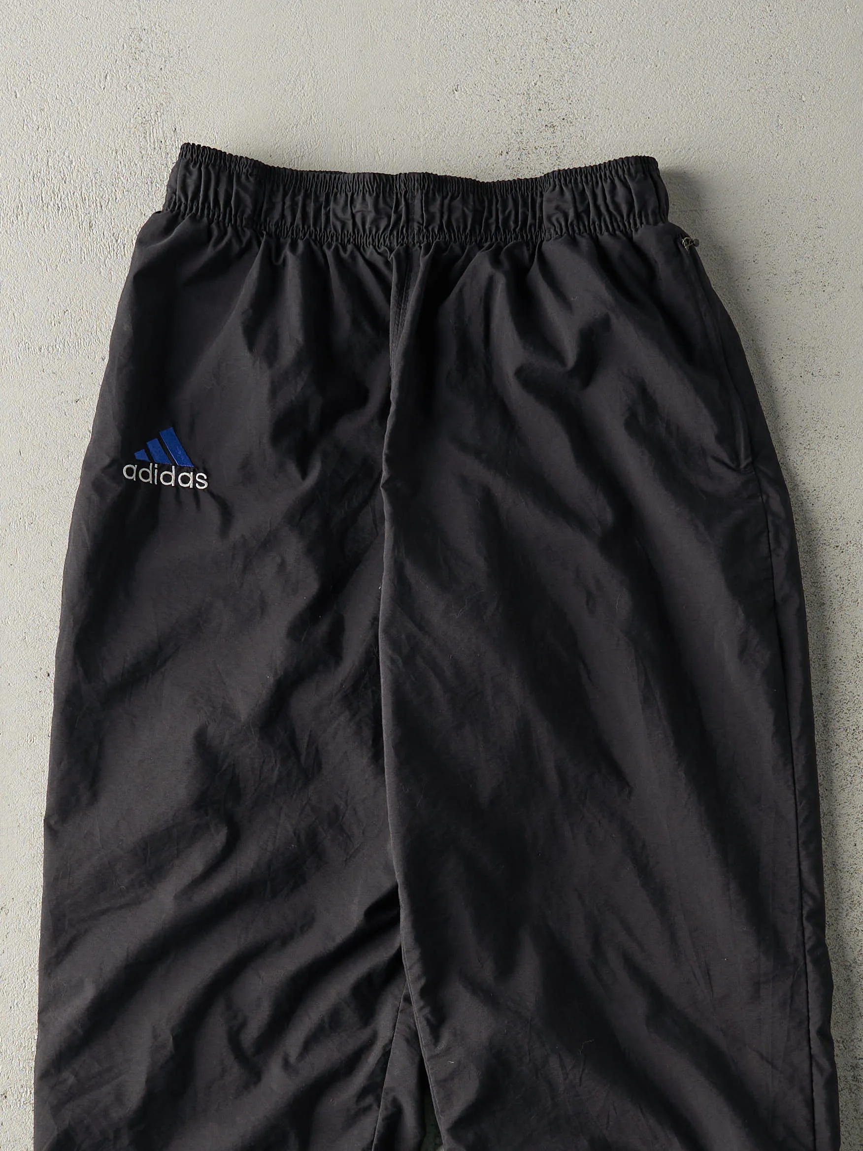Vintage 90s Black Embroidered Adidas Windbreaker Pants (27x30) sold by Rebalance Vintage product image thumbnail 3