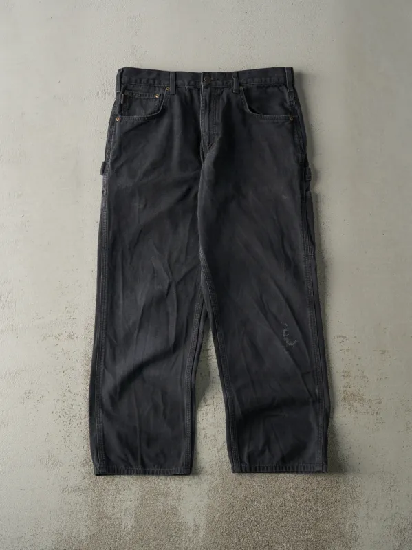 Vintage Y2K Faded Black Loose Fit Carhartt Lightweight Carpenter Pants (34x28.5) sold by Rebalance Vintage