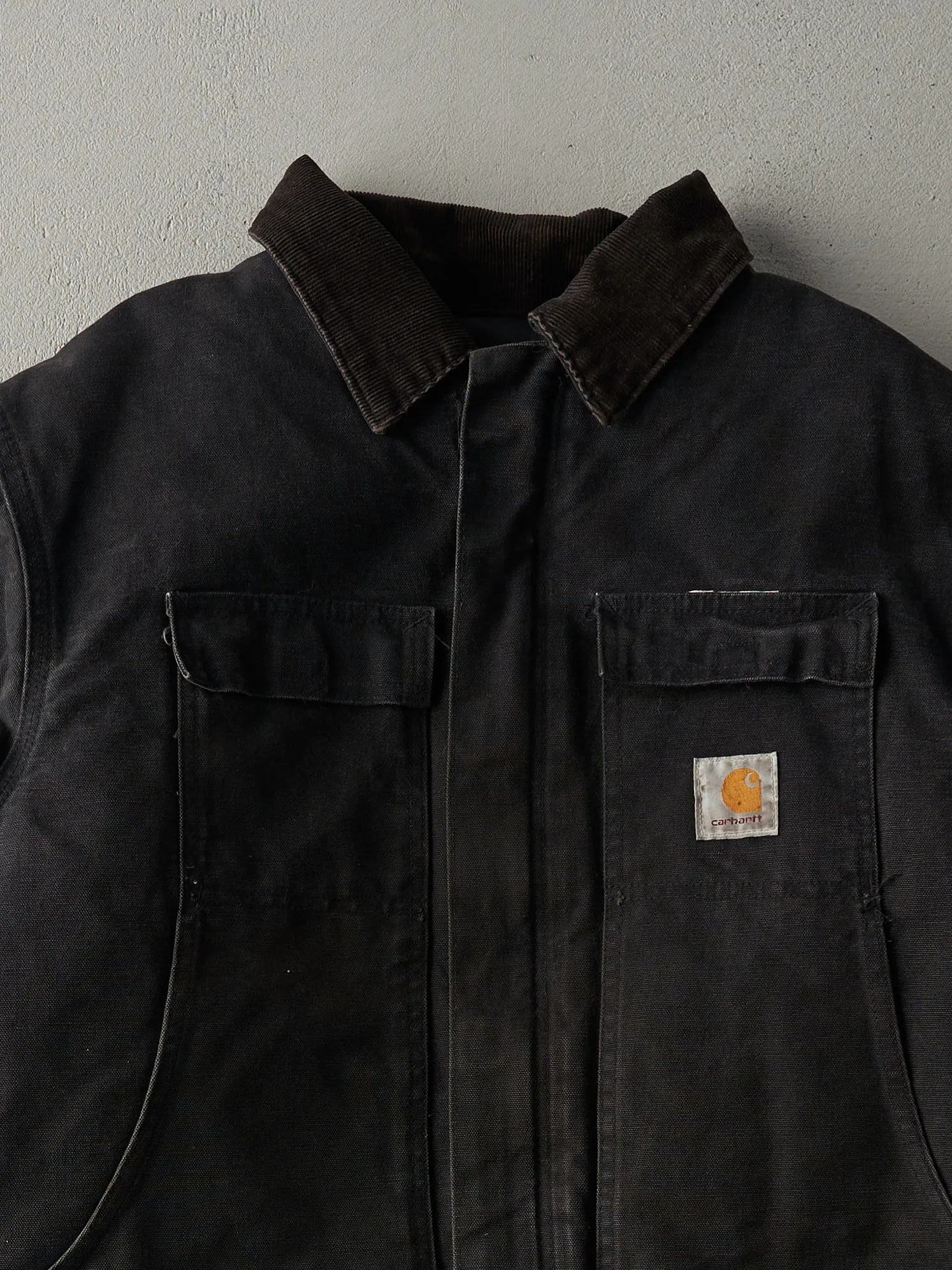 Vintage 90s Faded Black Carhartt Arctic Workwear Jacket (M/L) sold by Rebalance Vintage product image thumbnail 2