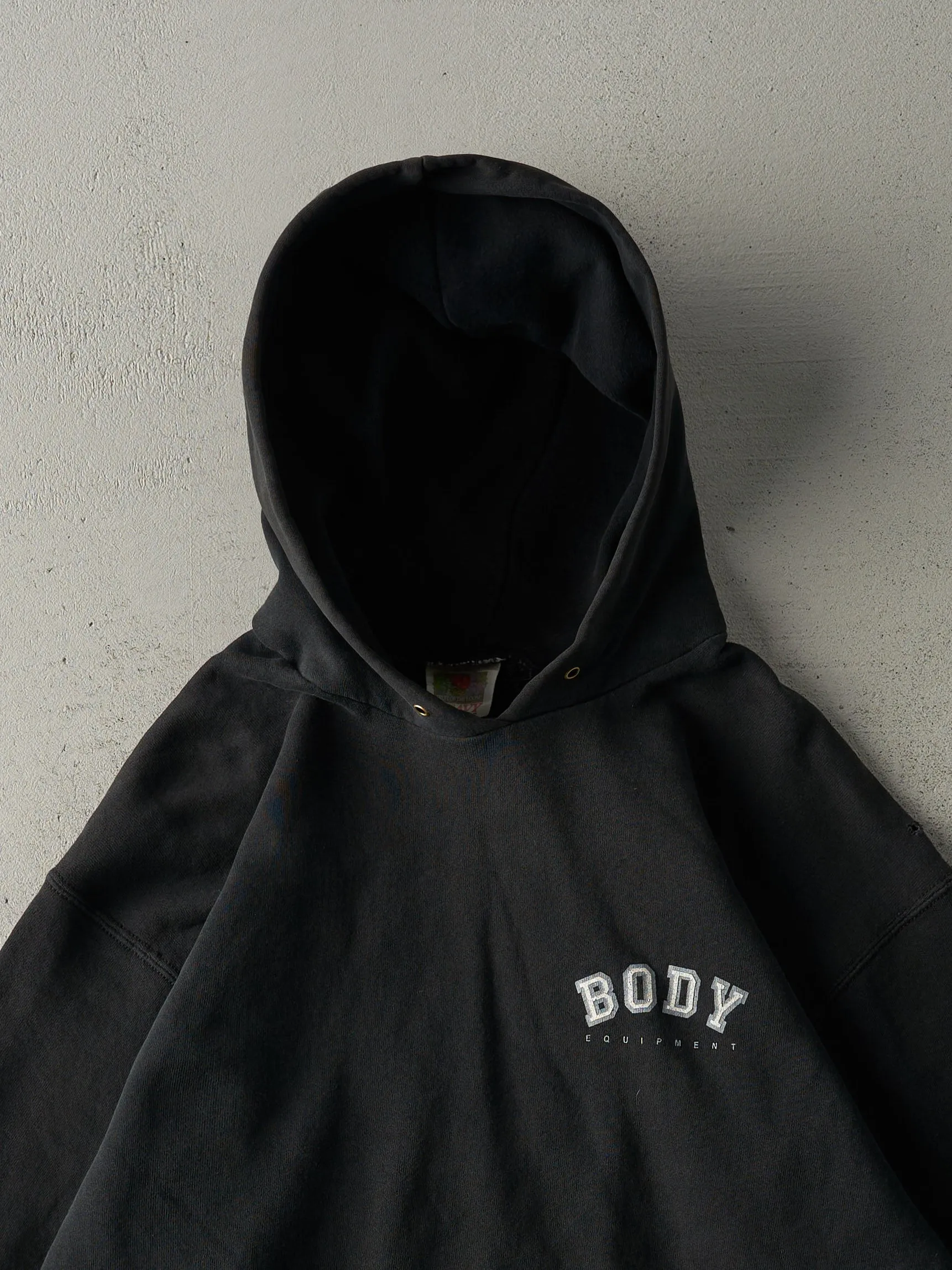 Vintage 90s Faded Black Body Equipment Hoodie (L) sold by Rebalance Vintage product image thumbnail 2