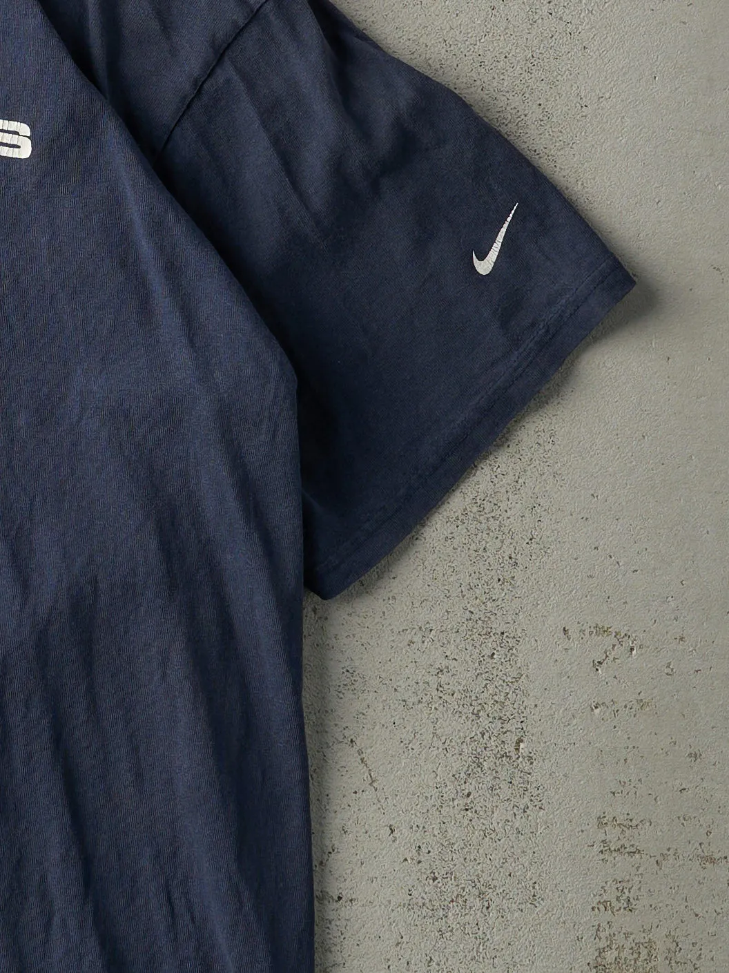 Vintage Y2K Navy Blue Nike Athletics Tee (M) sold by Rebalance Vintage product image thumbnail 3