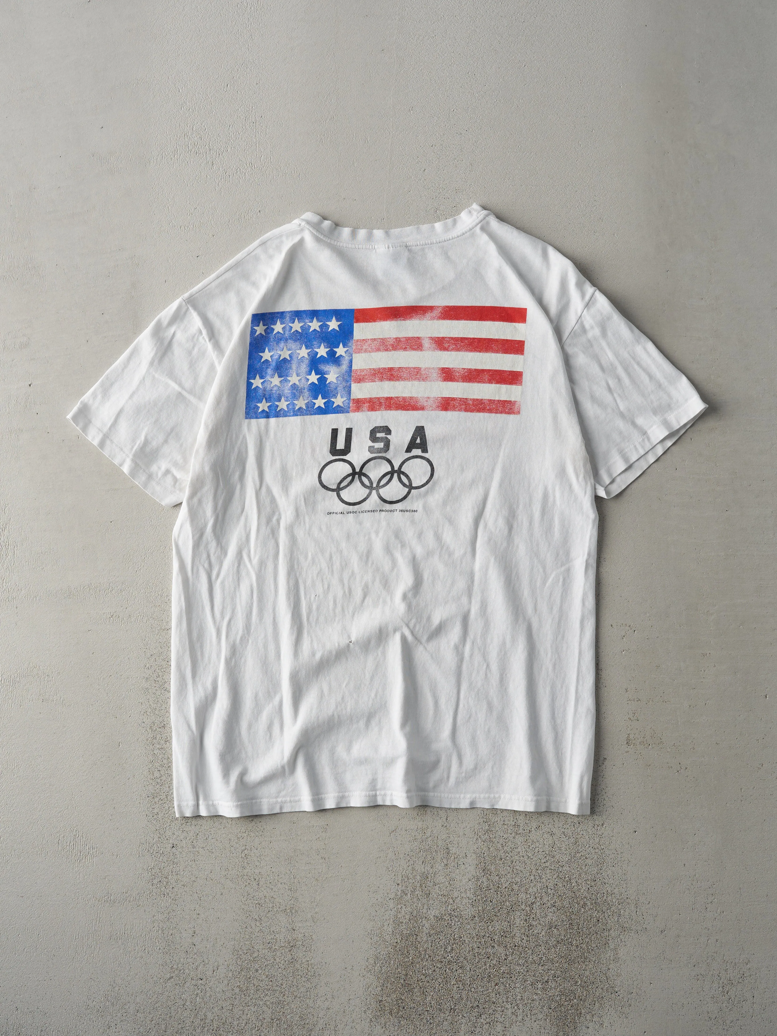 Vintage 95' White Looney Tunes USA Olympics Long Tee (M) sold by Rebalance Vintage product image thumbnail 2