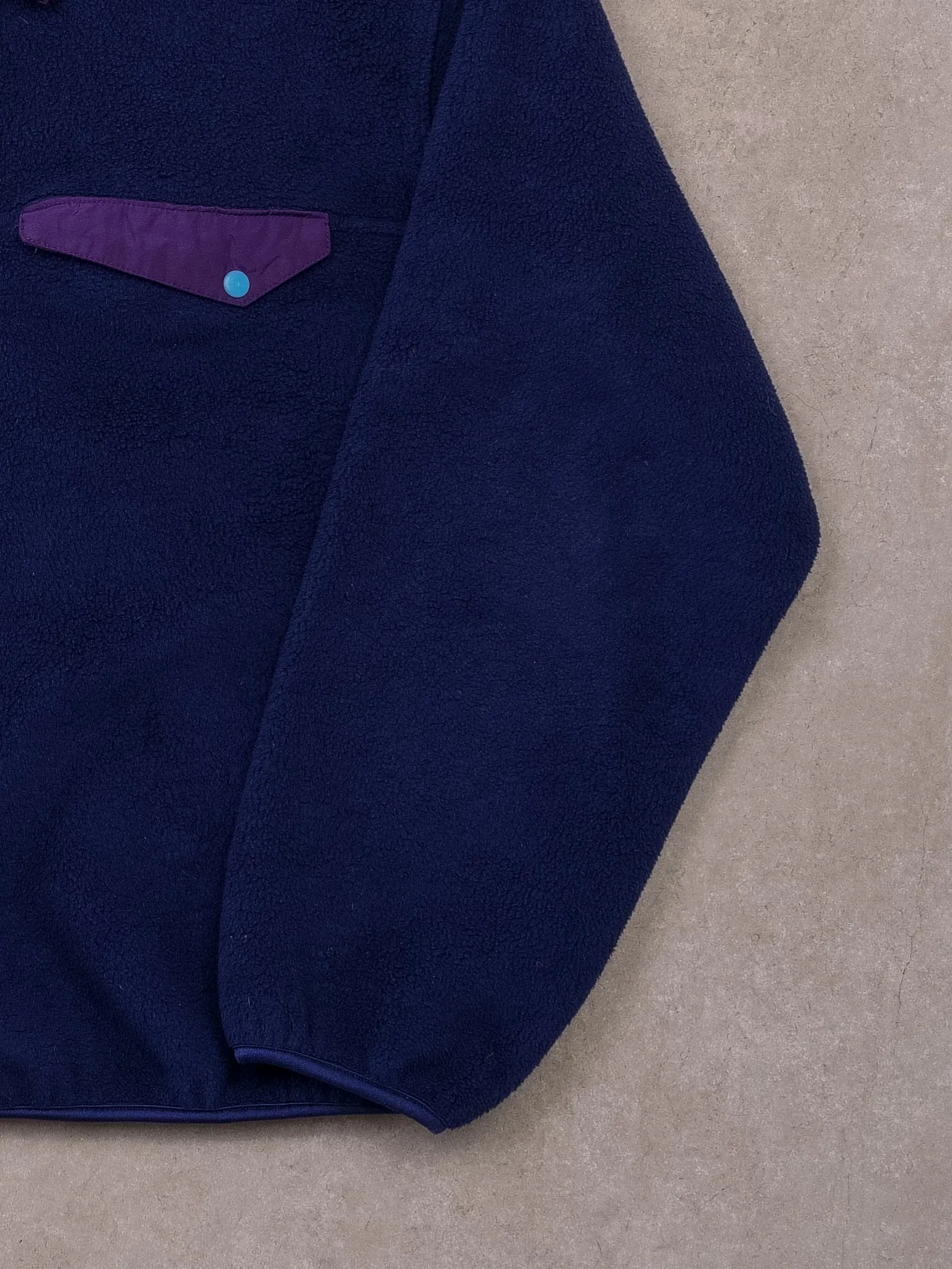 Vintage 90s Black Ice Navy Blue 1/4 Button Fleece Button Up (L) sold by Rebalance Vintage product image thumbnail 3