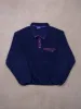 Vintage 90s Black Ice Navy Blue 1/4 Button Fleece Button Up (L) sold by Rebalance Vintage