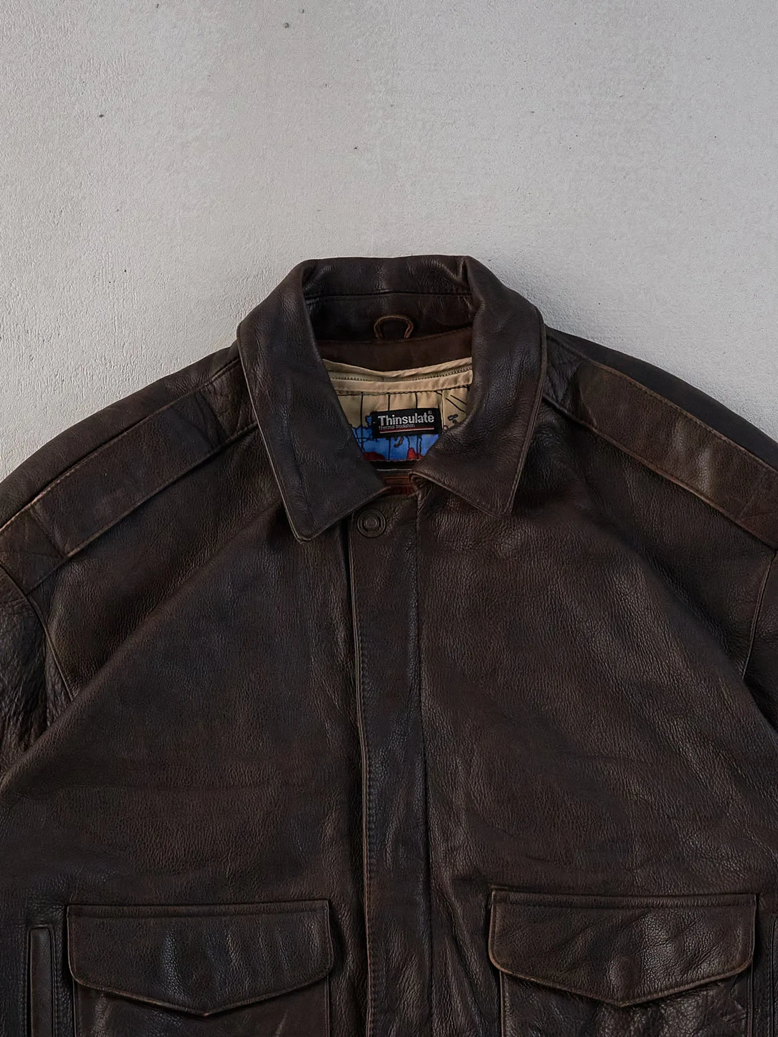 Vintage 80s Brown Adventure Bound Leather Jacket (L) sold by Rebalance Vintage product image thumbnail 3