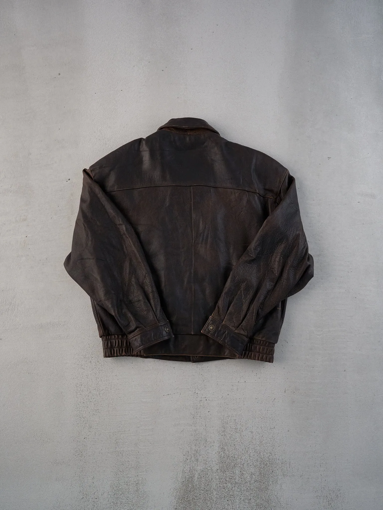 Vintage 80s Brown Adventure Bound Leather Jacket (L) sold by Rebalance Vintage product image thumbnail 2