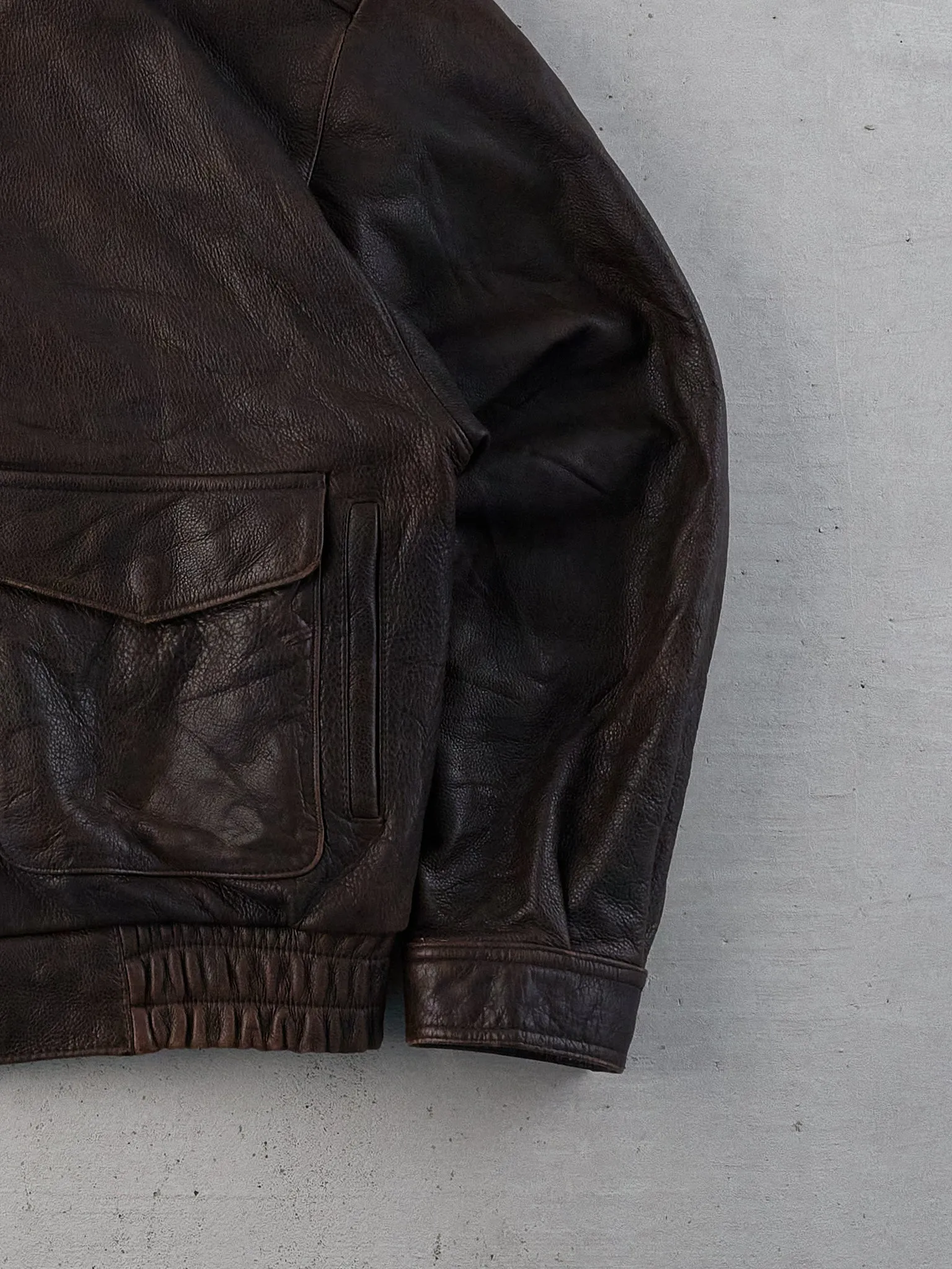 Vintage 80s Brown Adventure Bound Leather Jacket (L) sold by Rebalance Vintage product image thumbnail 5