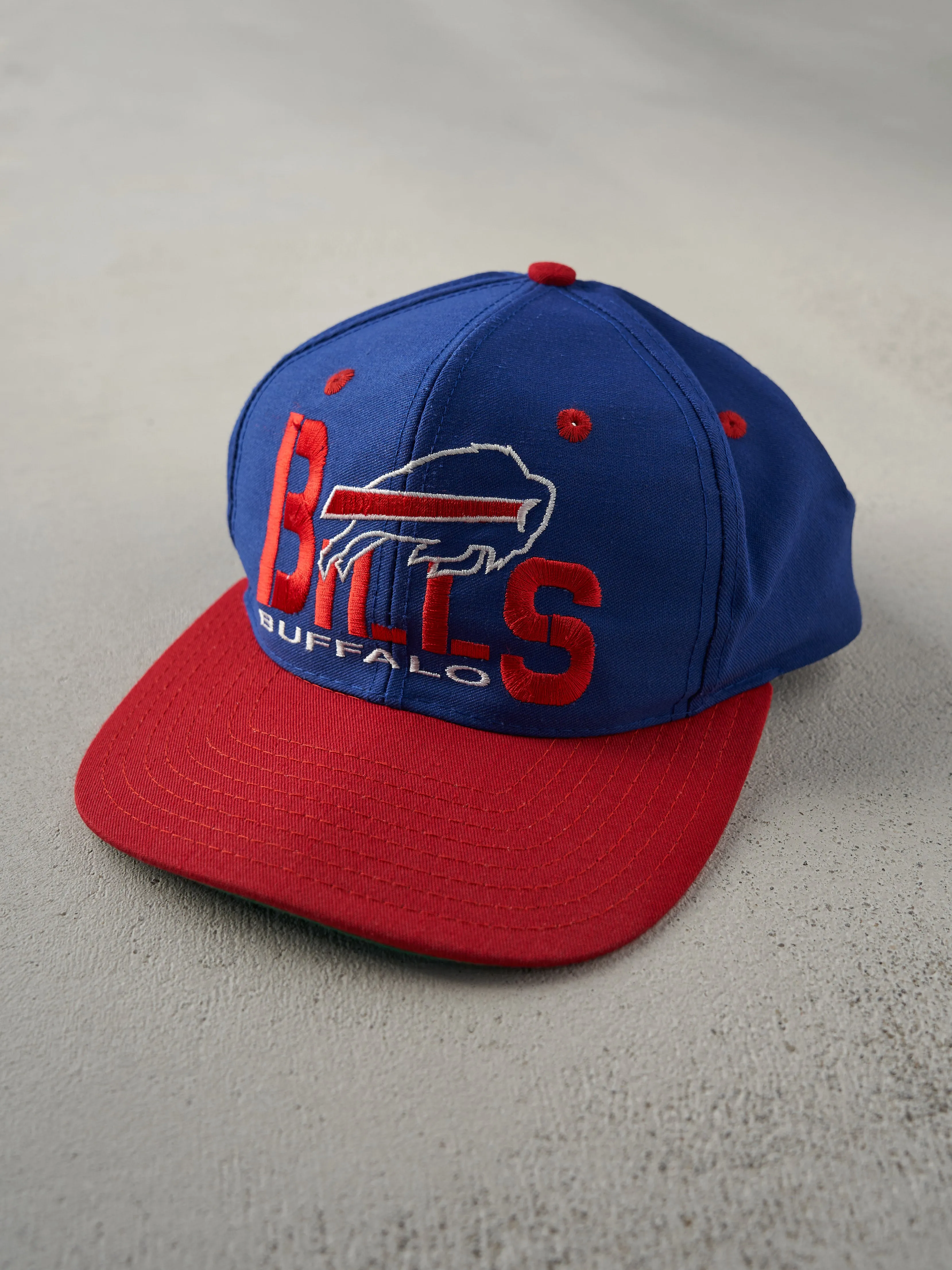 Vintage 90s Blue Buffalo Bills Embroidered Snap Back Hat sold by Rebalance Vintage product image thumbnail 2