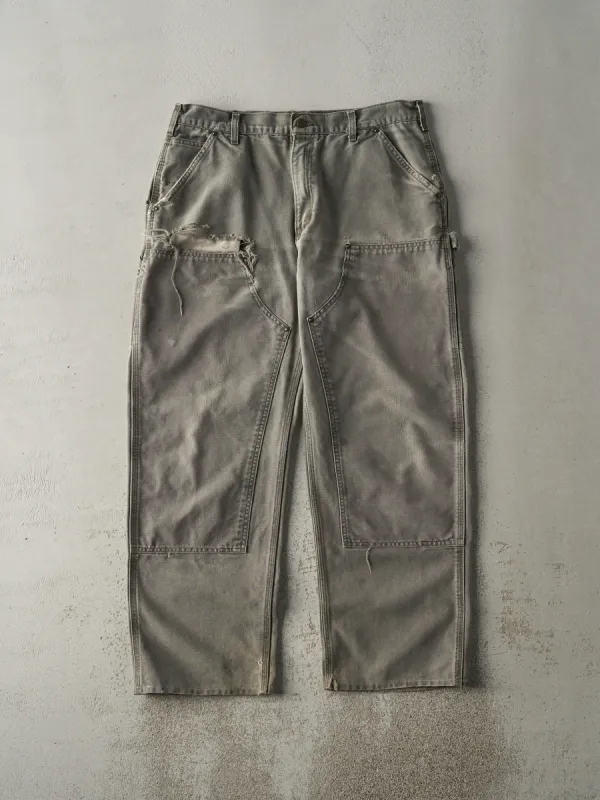 Vintage Y2K Green Dungaree Fit Carhartt Double Knee Carpenter Pants (35.5x29) sold by Rebalance Vintage
