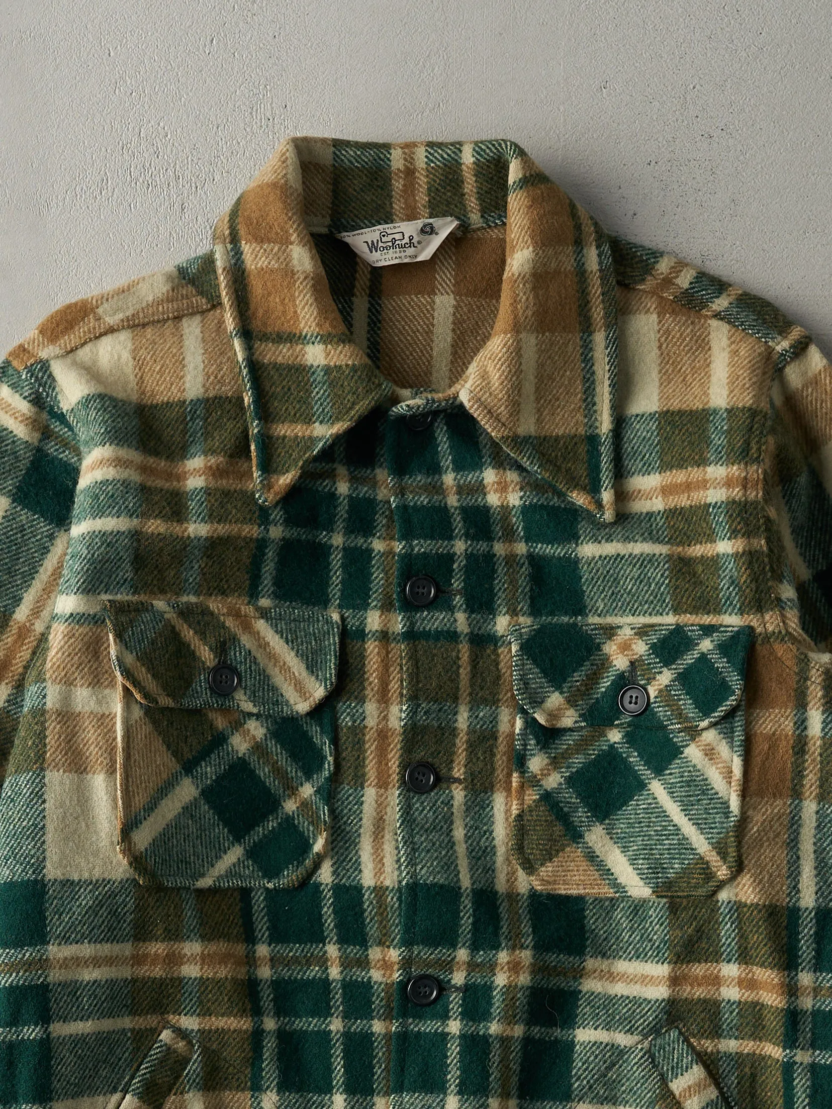 Vintage 70s Brown and Green Woolrich Flannel Jacket (M) sold by Rebalance Vintage product image thumbnail 2
