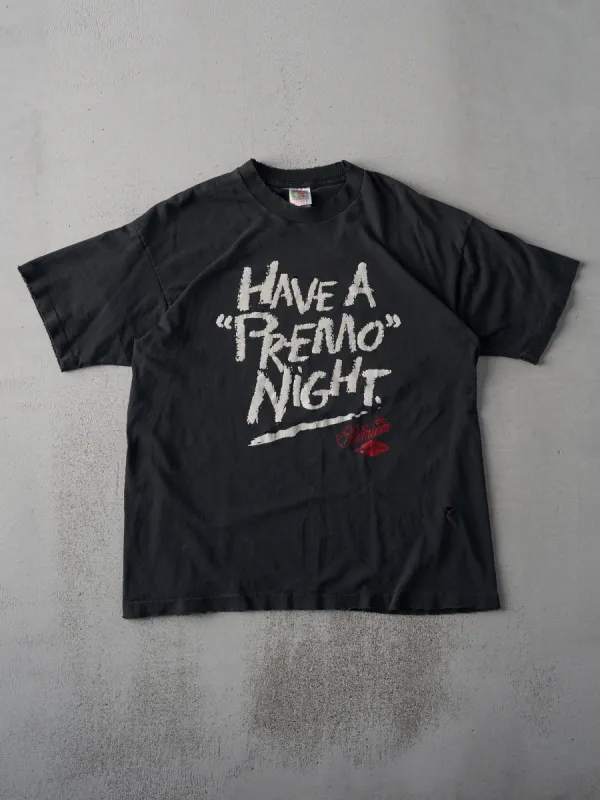 Vintage 90s Faded Black "Have A Premo Night" Beer Tee (M) sold by Rebalance Vintage