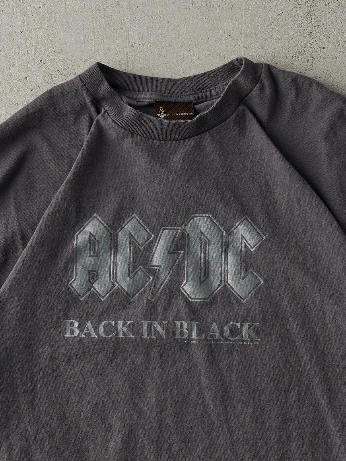 Vintage 06' Charcoal Grey ACDC Back in Black Tee (L) sold by Rebalance Vintage product image thumbnail 2