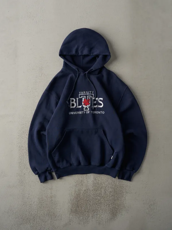 Vintage Y2K Navy Russell Athletics Toronto Varsity Blues Hoodie (S/M) sold by Rebalance Vintage