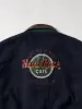 Vintage 90s Blue and Brown Leather Hard Rock Cafe Myrtle Beach Collared Varsity Jacket (XL/XXL) sold by Rebalance Vintage