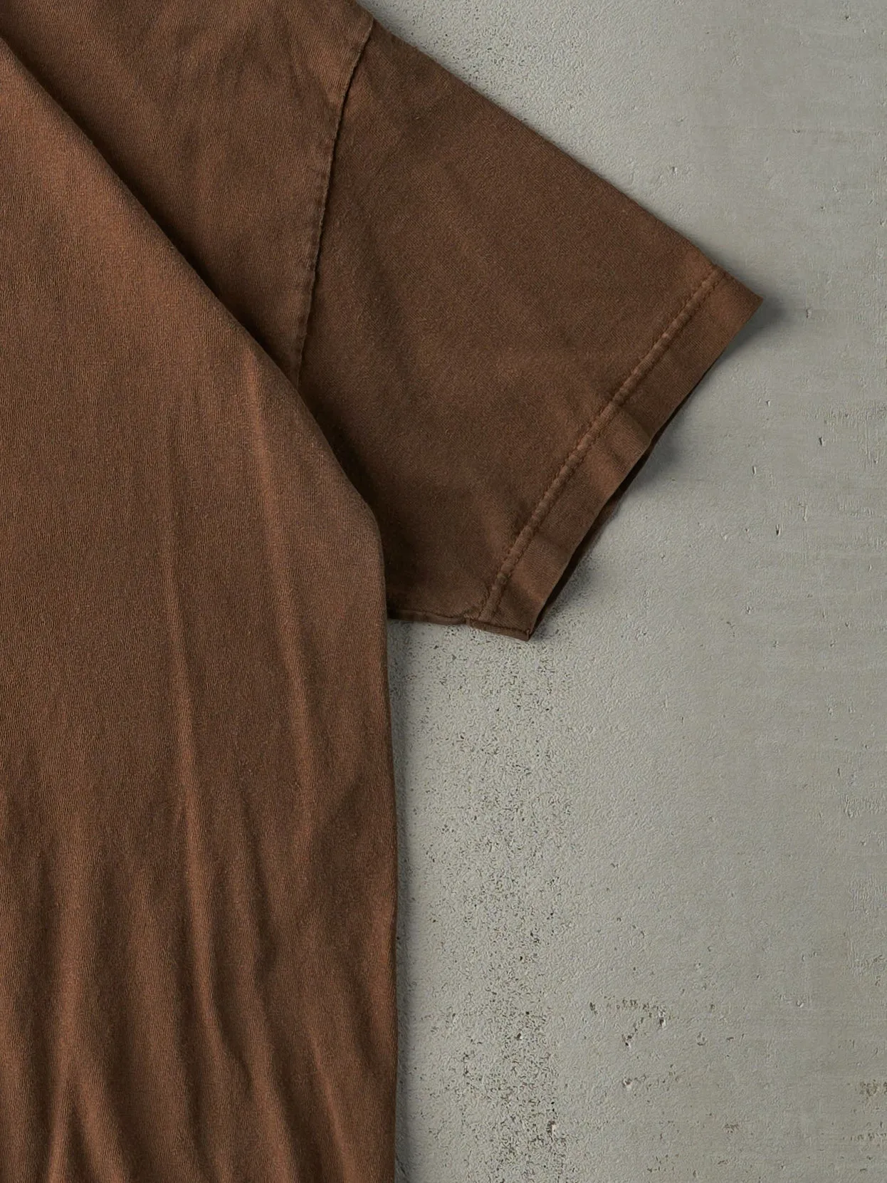 Vintage 90s Chocolate Brown Blank Tee (M) sold by Rebalance Vintage product image thumbnail 3