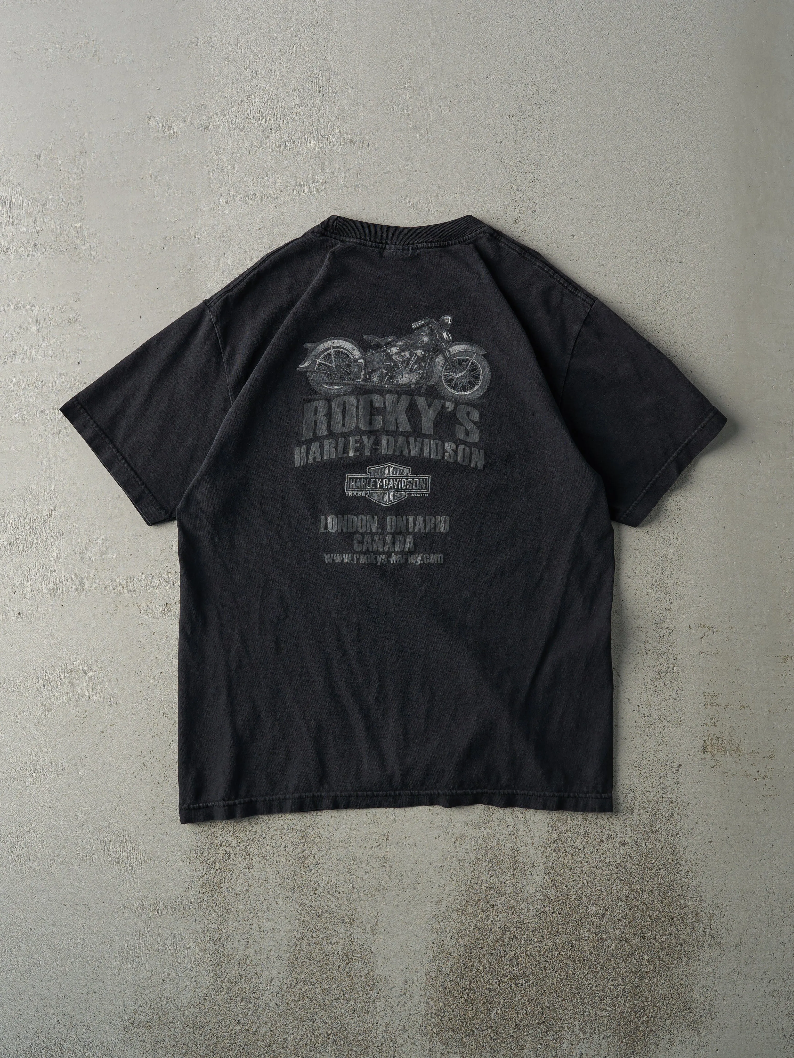 14' Black London ON Harley Davidson Tee (M) sold by Rebalance Vintage product image thumbnail 2