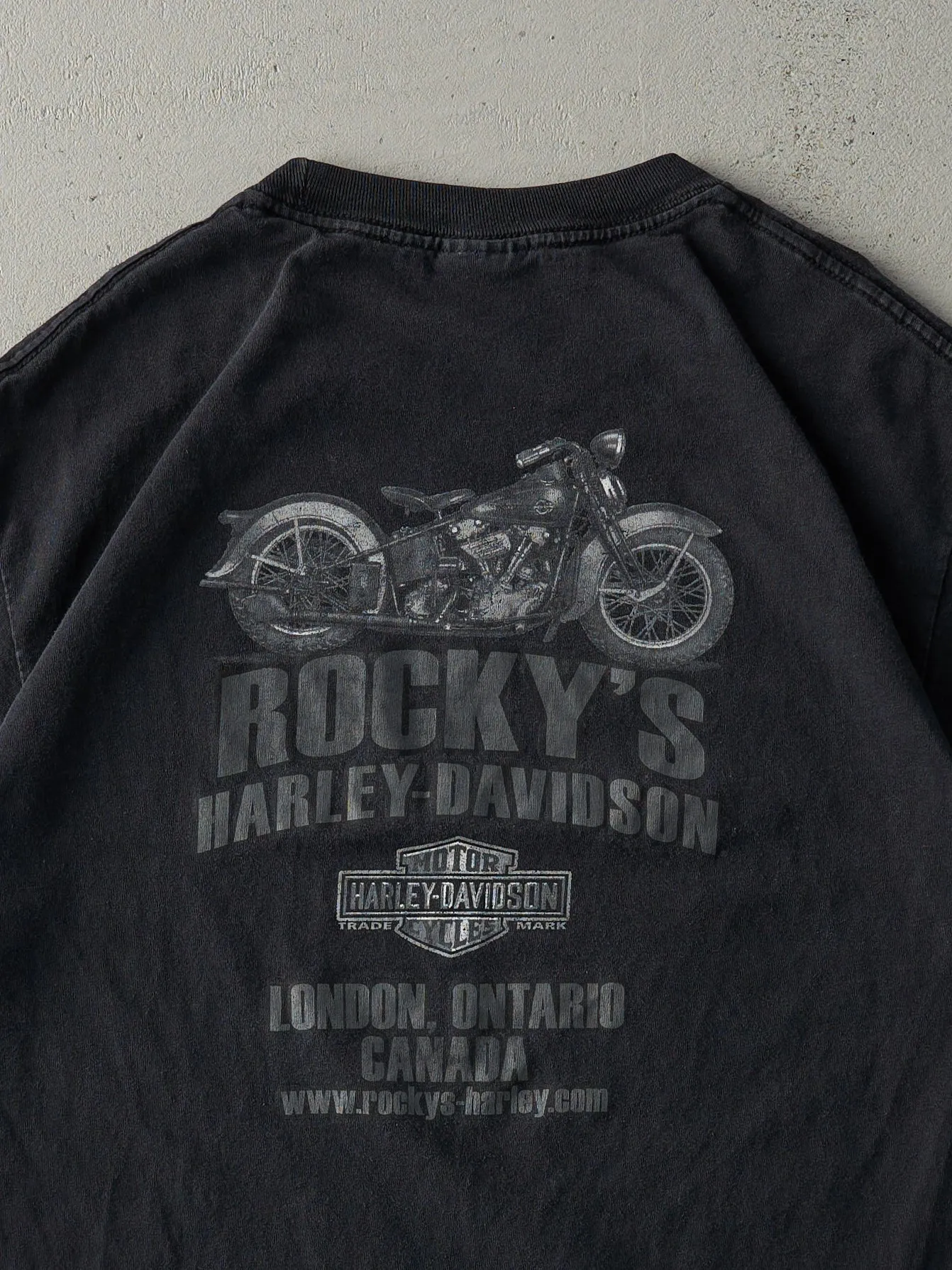 14' Black London ON Harley Davidson Tee (M) sold by Rebalance Vintage product image thumbnail 4