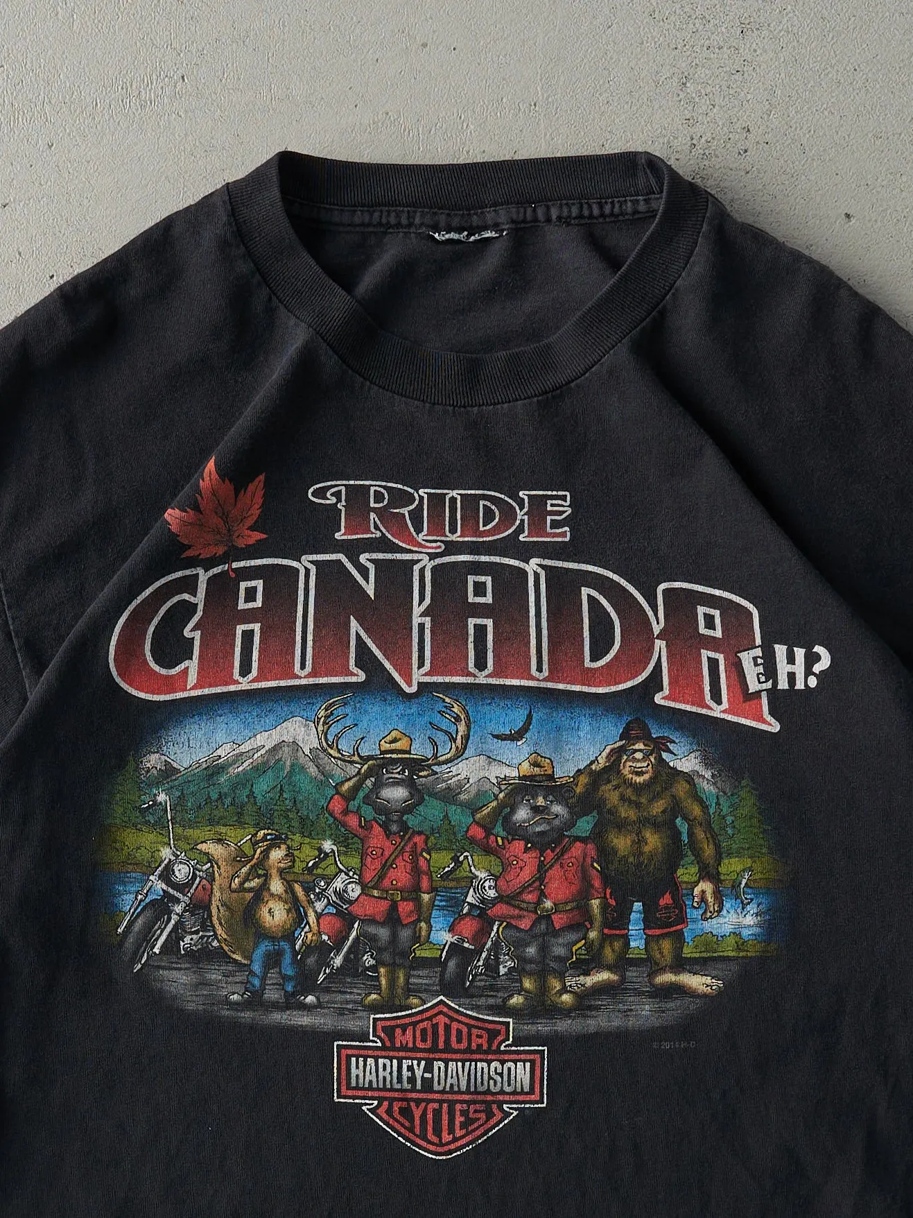 14' Black London ON Harley Davidson Tee (M) sold by Rebalance Vintage product image thumbnail 3