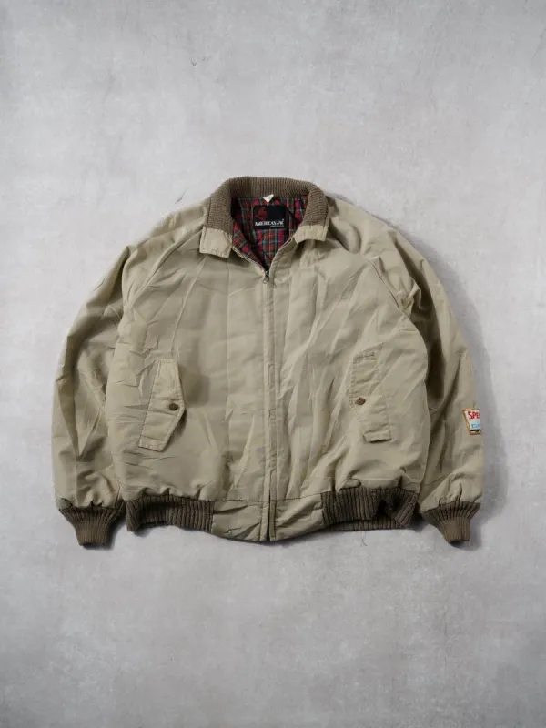 Vintage 88' Beige Speed Weeks Datona Collared Jacket (L) sold by Rebalance Vintage